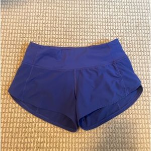 lululemon Speed Up Low-Rise Lined Short 2.5” Larkspur Size 0
